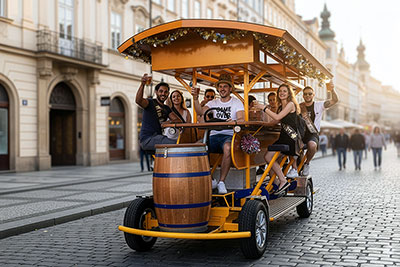 Bierbike in Prag