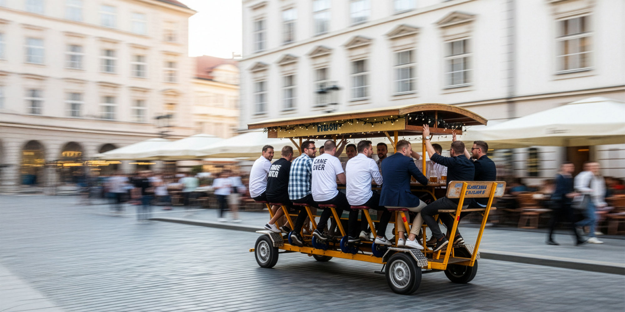 Beispielbild: Bierbike in Prag mieten / Example image: Rent a beer bike in Prague