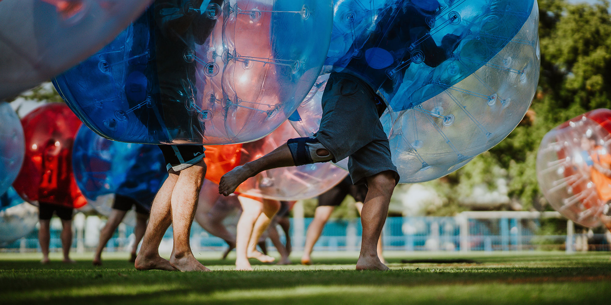 Beispielbild: Bubble-Fußball in Prag / Example image: Bubble soccer in Prague