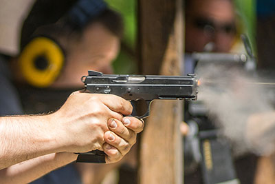 Shooting with guns